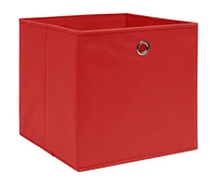 vidaXL Storage Boxes 4 pcs Red 12.6"x12.6"x12.6" Fabric