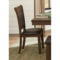 Streamdale Furniture Rustic Brown Finish Wooden Side Chairs 2 Piece Set