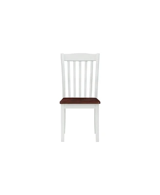 Simplie Fun Green Leigh Dining Chair, White & Walnut