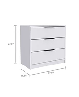 Streamdale Furniture Cannon 3-Drawer Rectangle Dresser