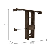 Calveston 1-Drawer 4-Shelf Closet System