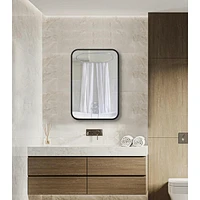 Simplie Fun 20x28 Inch Metal Framed Wall Mount Or Recessed Bathroom Medicine Cabinet With Mirror