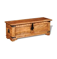 vidaXL Storage Chest Rough Mango Wood