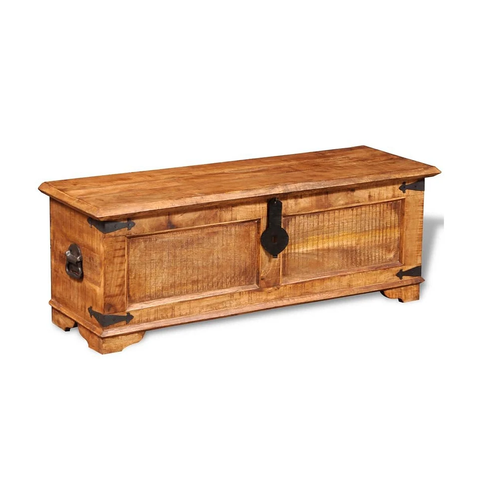 vidaXL Storage Chest Rough Mango Wood