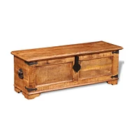 vidaXL Storage Chest Rough Mango Wood