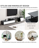 Rectangle Tv Stand, 2 Drawers, 1 Cabinet, Up to 100"