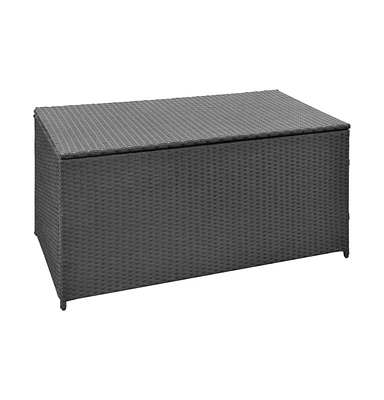 vidaXL Patio Storage Box 47.2"x19.7"x23.6" Poly Rattan