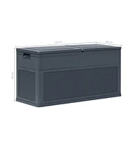 vidaXL Patio Storage Box 84.5 gal Anthracite