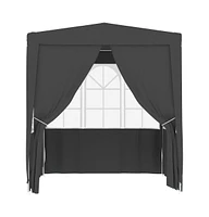 vidaXL Professional Party Tent with Side Walls 8.2'x8.2' Anthracite 0.3 oz/ft²