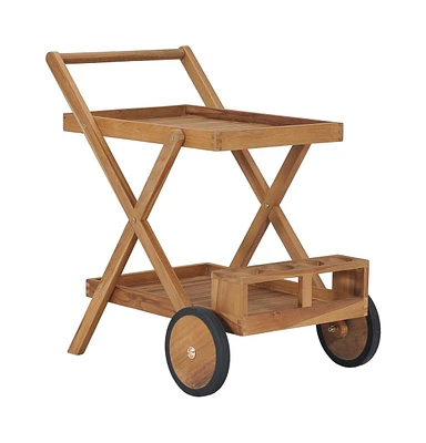 vidaXL Tea Trolley Solid Teak Wood