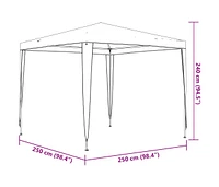 vidaXL Professional Party Tent 8.2'x8.2' Anthracite 0.3 oz/ft²