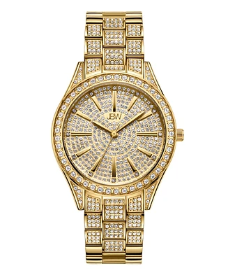 Jbw Women's Cristal 34 (0.12 ct. t.w.) Diamond 18k Gold-plated Stainless-steel Watch 38mm