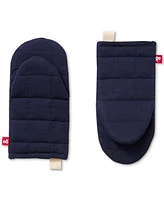 Hedley & Bennett Quilted Solid-Color Oven Mitts, Set of 2