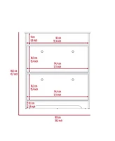 Streamdale Furniture Cranberry 2-Shelf Shoe Rack Light Oak And White