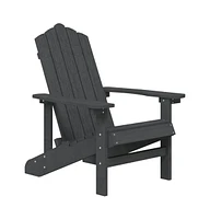 vidaXL Patio Adirondack Chair Hdpe Anthracite