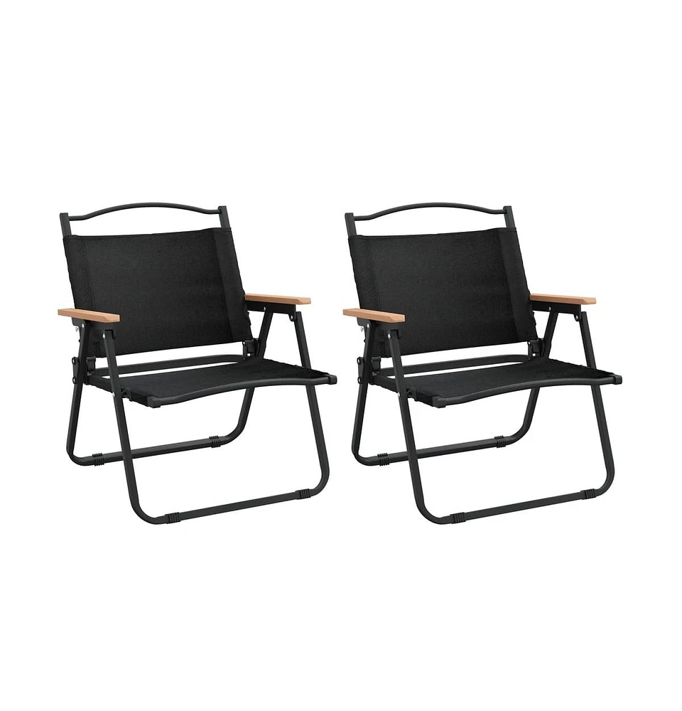 vidaXL Camping Chairs 2 pcs 21.3"x16.9"x23.2" Oxford Fabric