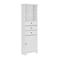 3-Drawer Tall Storage Cabinet for Bathroom, Kitchen, and Living Room