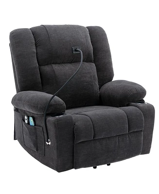 Simplie Fun Electric Power Lift Recliner Chair with Massage, Heating, and Remote