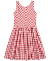 Polo Ralph Lauren Big Girls Calissa Gingham Check Cotton Madras Dress