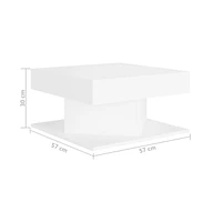 vidaXL Coffee Table White 22.4"x22.4"x11.8" Engineered Wood