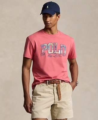 Polo Ralph Lauren Men's Classic-Fit Plaid-Logo Jersey T-Shirt