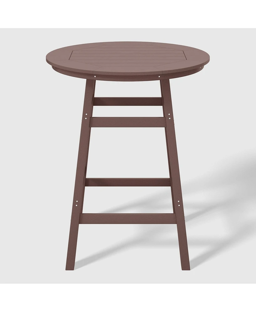 WestinTrends Outdoor 35" Hdpe Round Patio Bar Height Table