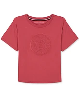 Tommy Hilfiger Big Girls Embroidered Crest Short-Sleeve Boxy T-Shirt