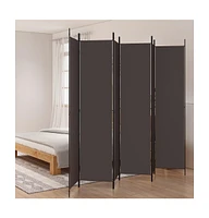 vidaXL 6-Panel Room Divider 118.1"x86.6" Fabric