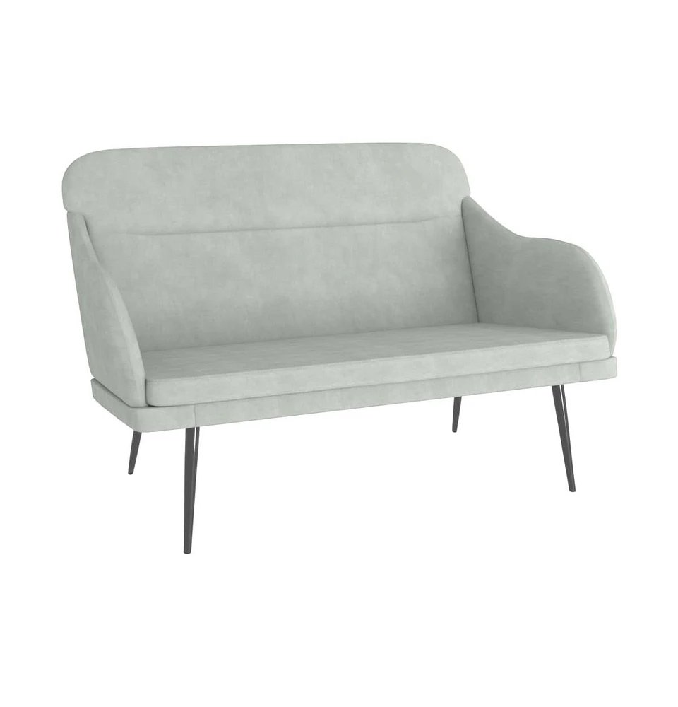 vidaXL Bench Light Gray 43.3"x29.9"x31.5" Velvet