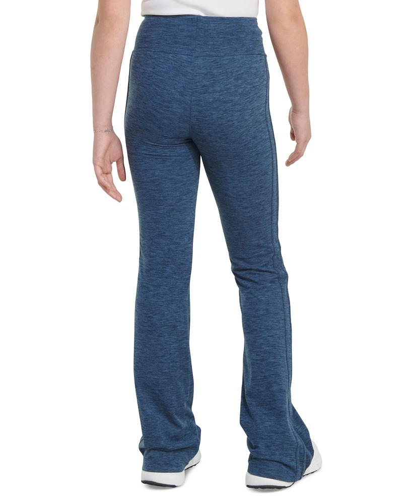adidas Big Girls Detached-Waistband Melange Flare-Leg Pants
