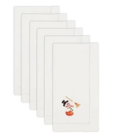 Saro Lifestyle Frosty Embroidered Snowman Napkin Set of 6, 20"x20"