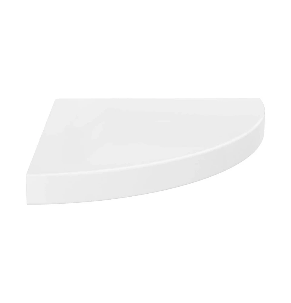 vidaXL Floating Corner Shelf High Gloss 13.8"x13.8"x1.5" Mdf