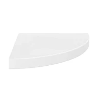 vidaXL Floating Corner Shelf High Gloss 13.8"x13.8"x1.5" Mdf