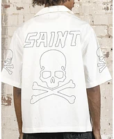 Saint Morta Men's Skull And Bones Short Sleeve Shirt