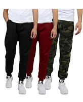 Blue Ice Men's Modern Fit Heavyweight Classic Fleece Jogger Sweatpants- 3 Pack