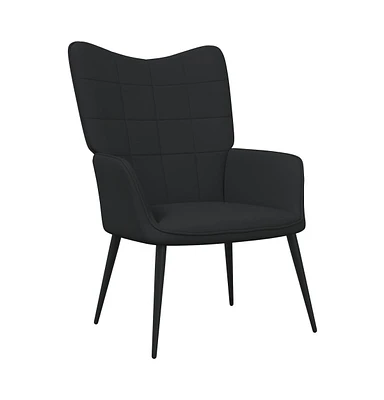 vidaXL Relaxing Chair Black Fabric