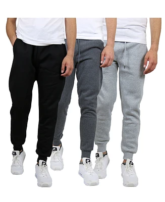 Blue Ice Men's Modern Fit Heavyweight Classic Fleece Jogger Sweatpants- 3 Pack