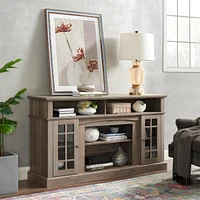 Modern Tv Stand for 65" Tv with Storage Space, Wash 58.25"x15.75"x32"