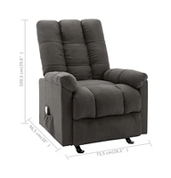 vidaXL Recliner Dark Gray Fabric