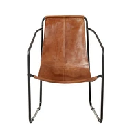 vidaXL Relaxing Armchair Brown Real Leather