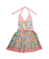 Design Imports Blue Pink Floral Apron