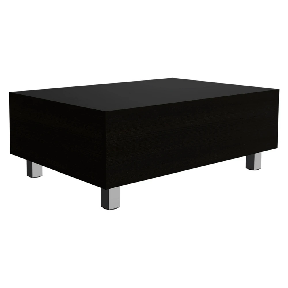 Simplie Fun Tilton Rectangle Lift Top Coffee Table Black Wengue