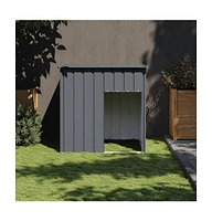 vidaXL Dog House with Roof Anthracite 43.3"x40.6"x42.9" Galvanized Steel