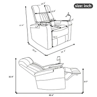 Power Swivel Recliner with Home Theater Features