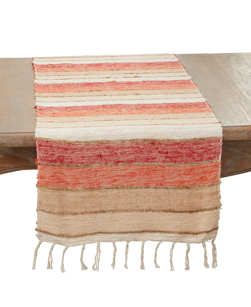 Saro Lifestyle Chic Stripes Table Runner, 16"x72"