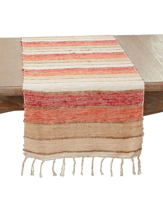 Saro Lifestyle Chic Stripes Table Runner, 16"x72"