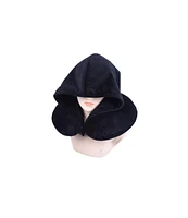 Mirage Luggage Twinkie 2 1 Travel Neck Pillow and Velvet Hoodie with Rest Support Eye Shield for Long Travels, Airplanes, Car Rides, Offic