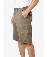 Boulder Creek Big & Tall by KingSize Side-Elastic Stacked Cargo Pocket Shorts