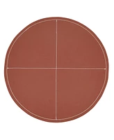 Saro Lifestyle Pu Leather Luxe Placemat Set of 4,15"x15"