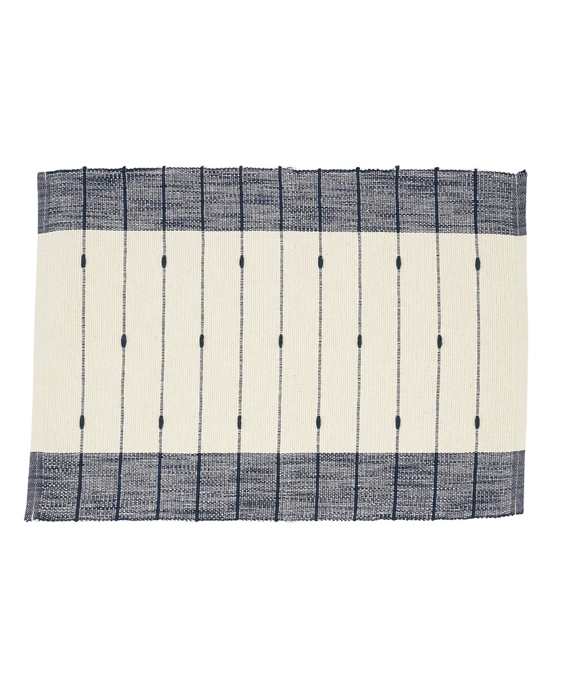 Saro Lifestyle Thin Stripe Placemats Set of 12, 14"x20"